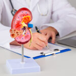 Mockup kidney on work desk of Nephrologist