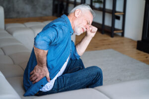 Mature man suffering from chronic kidney disease